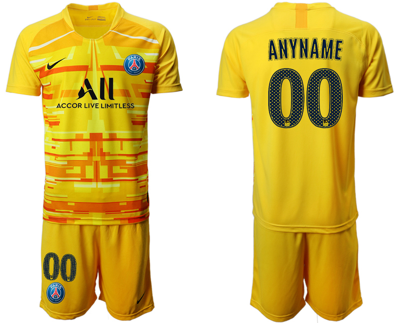 Men 2020-2021 club Paris St German yellow goalkeeper customized Soccer Jerseys->paris st german jersey->Soccer Club Jersey